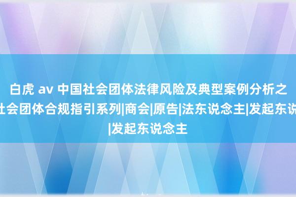 白虎 av 中国社会团体法律风险及典型案例分析之一—社会团体合规指引系列|商会|原告|法东说念主|发起东说念主