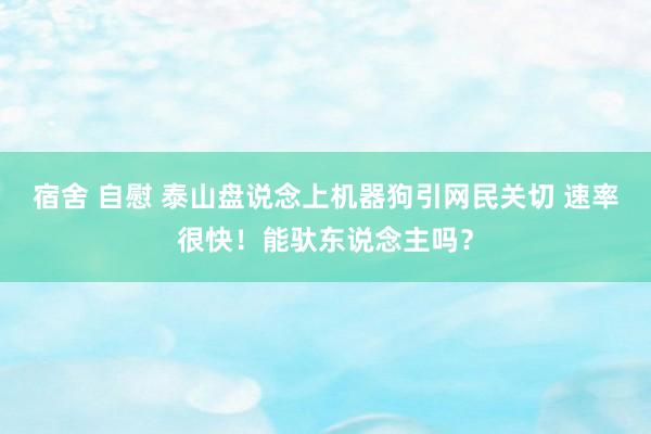 宿舍 自慰 泰山盘说念上机器狗引网民关切 速率很快！能驮东说念主吗？